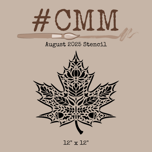 Folk Art Leaf 12" x 12"