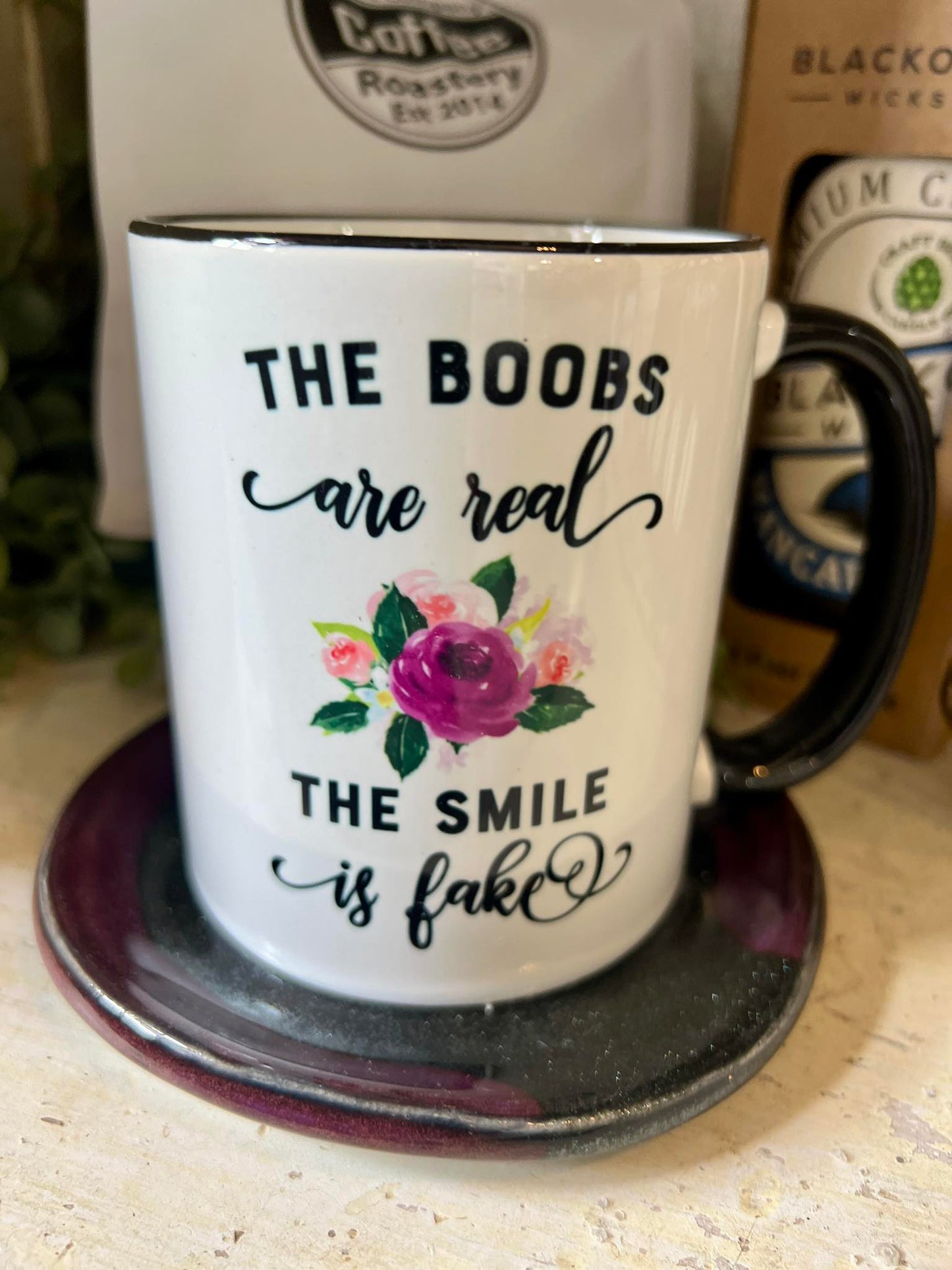 The Boobs Are Real the Smile is Fake Mug