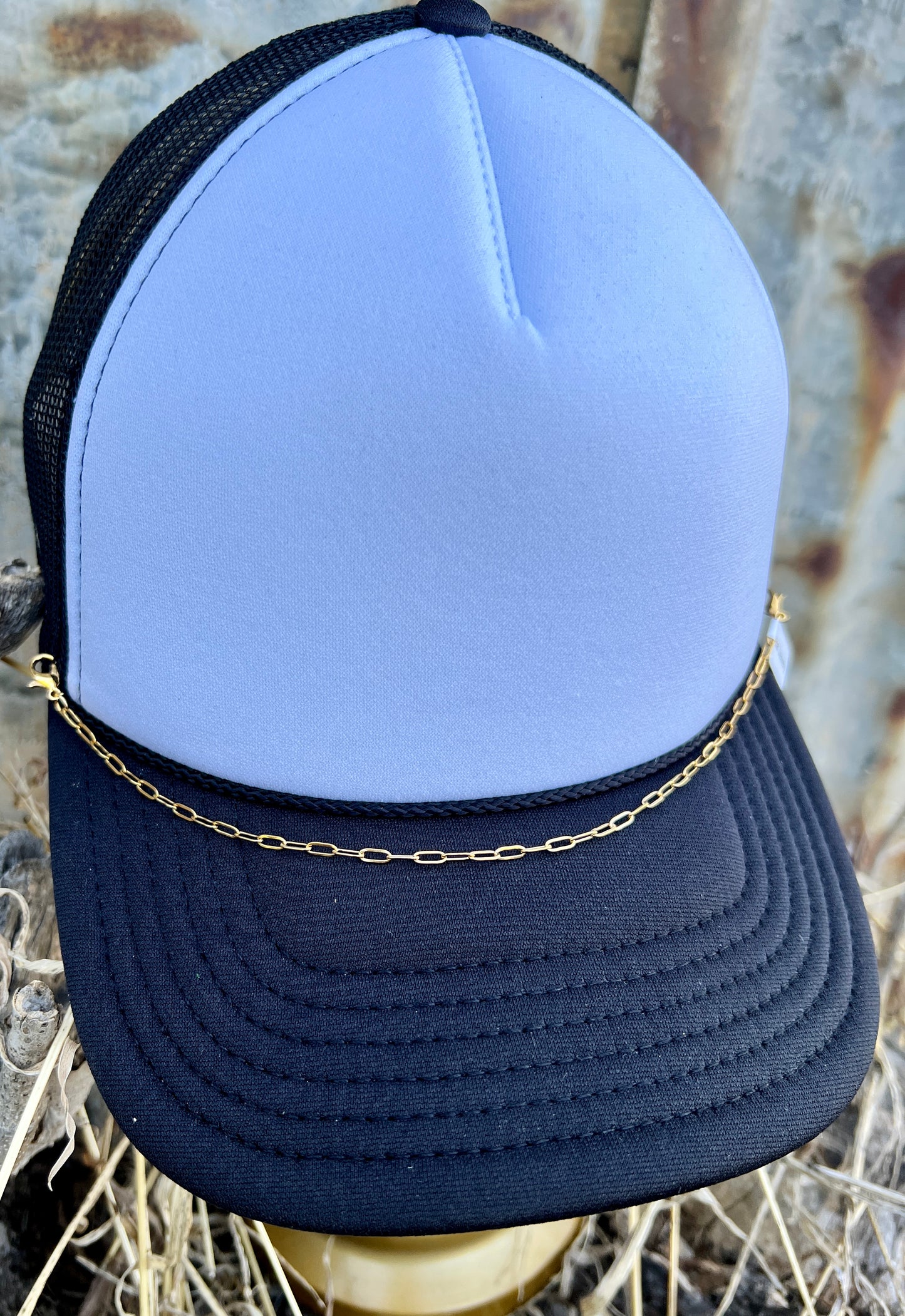 Single Strand Gold Link Hat Chain