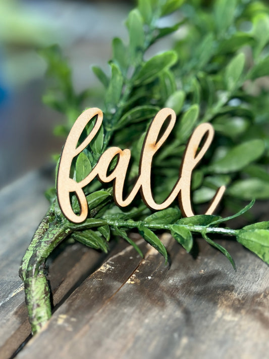 "Fall" word Cutout