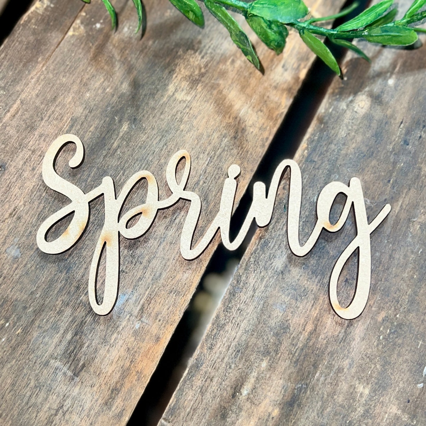 "Spring" word Cutout