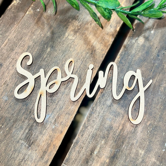 "Spring" word Cutout