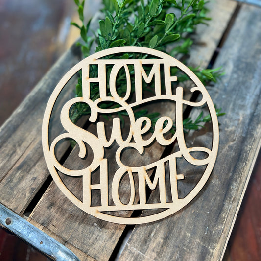 "Home Sweet Home" word Cutout