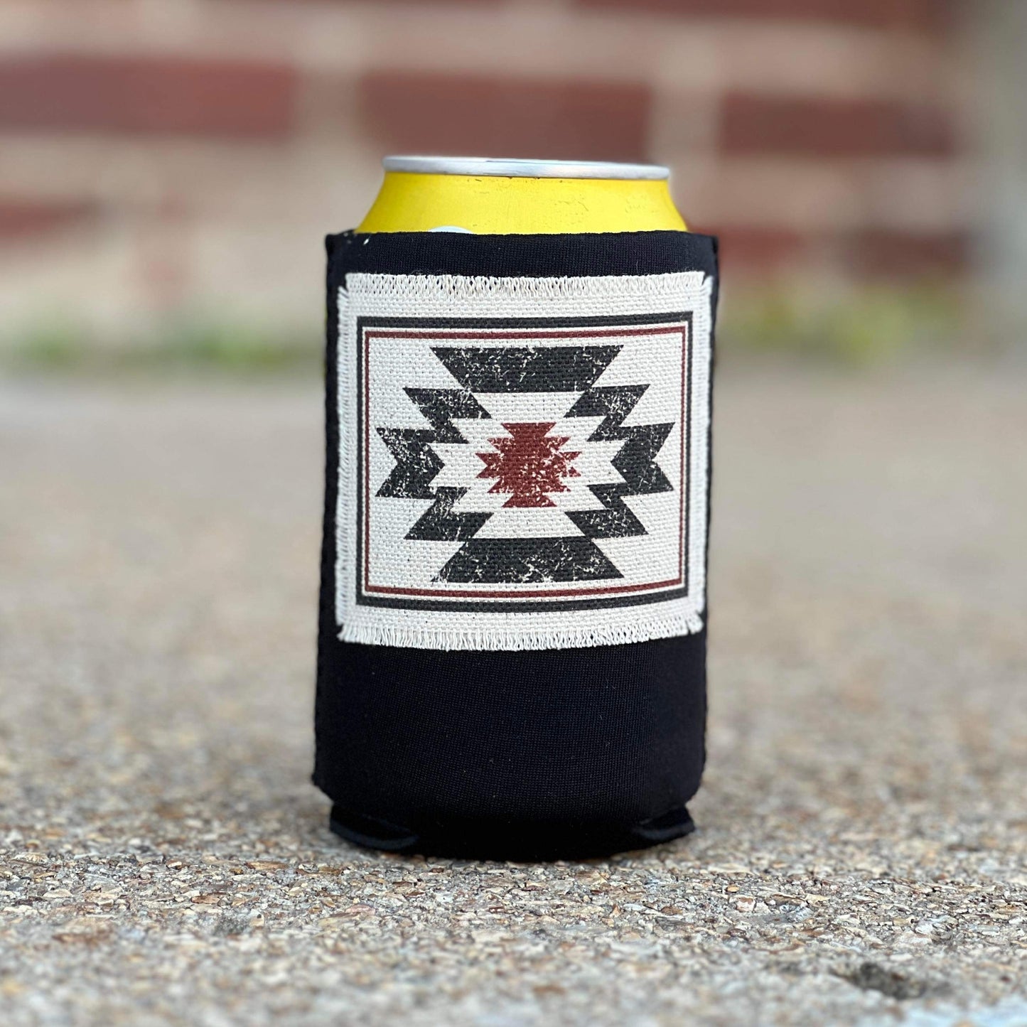 Aztec Black Regular Can Coozie