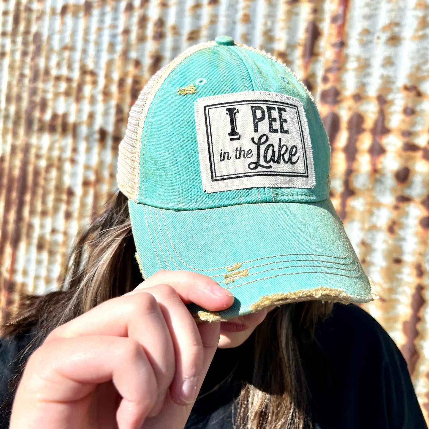 Azul Vintage Washed I Pee In the Lake Baseball Cap