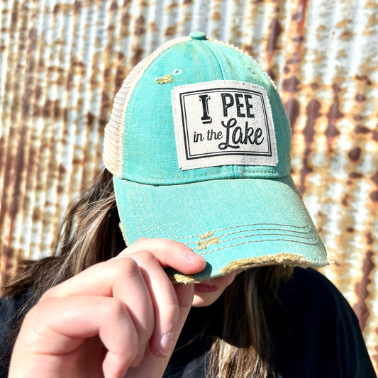 Azul Vintage Washed I Pee In the Lake Baseball Cap