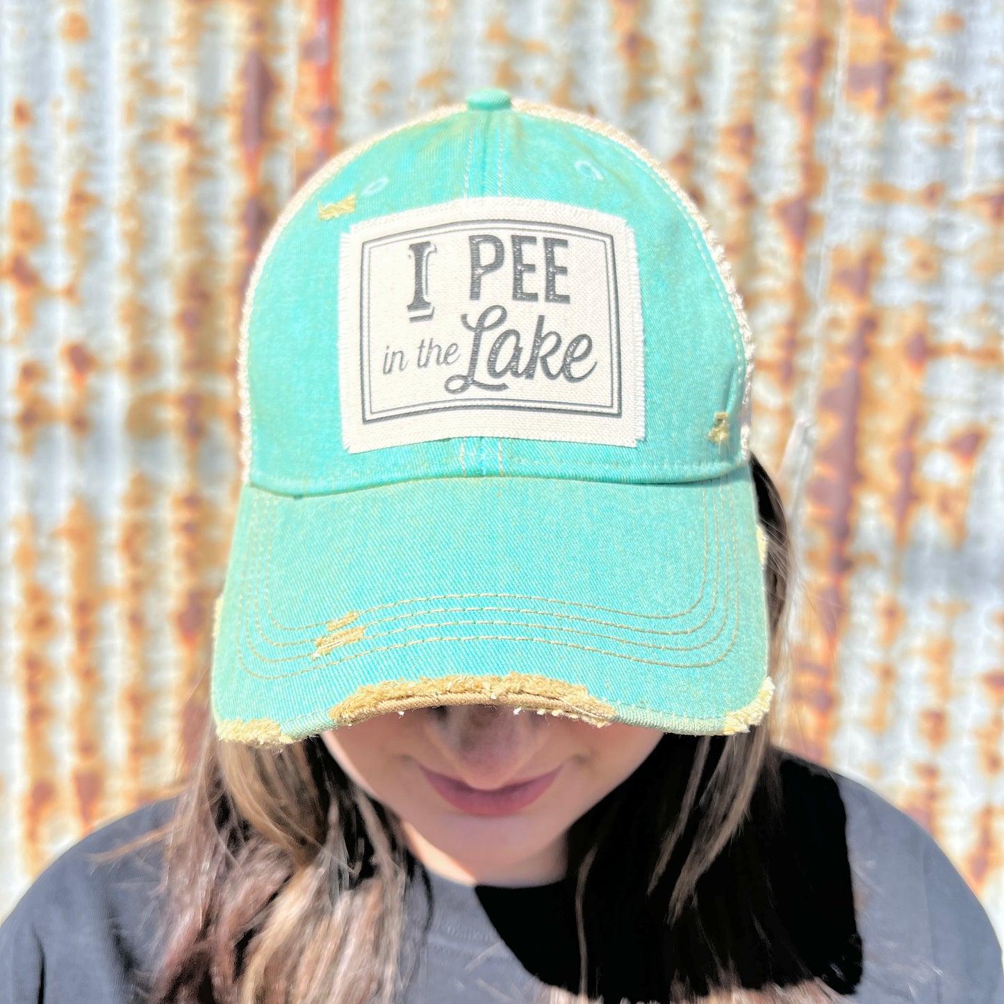 Azul Vintage Washed I Pee In the Lake Baseball Cap
