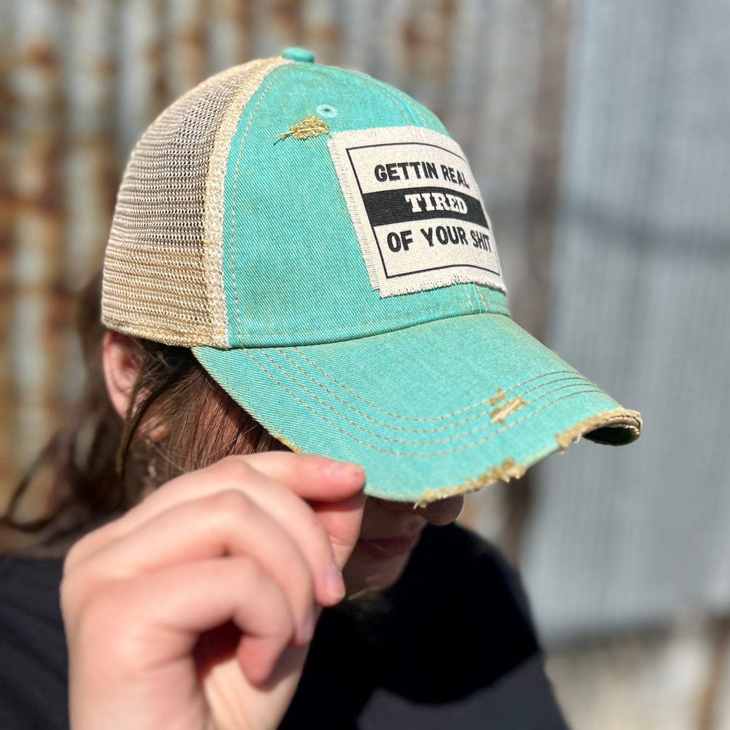 Azul Gettin Real Tired of Your Shit Vintage Washed Baseball Cap