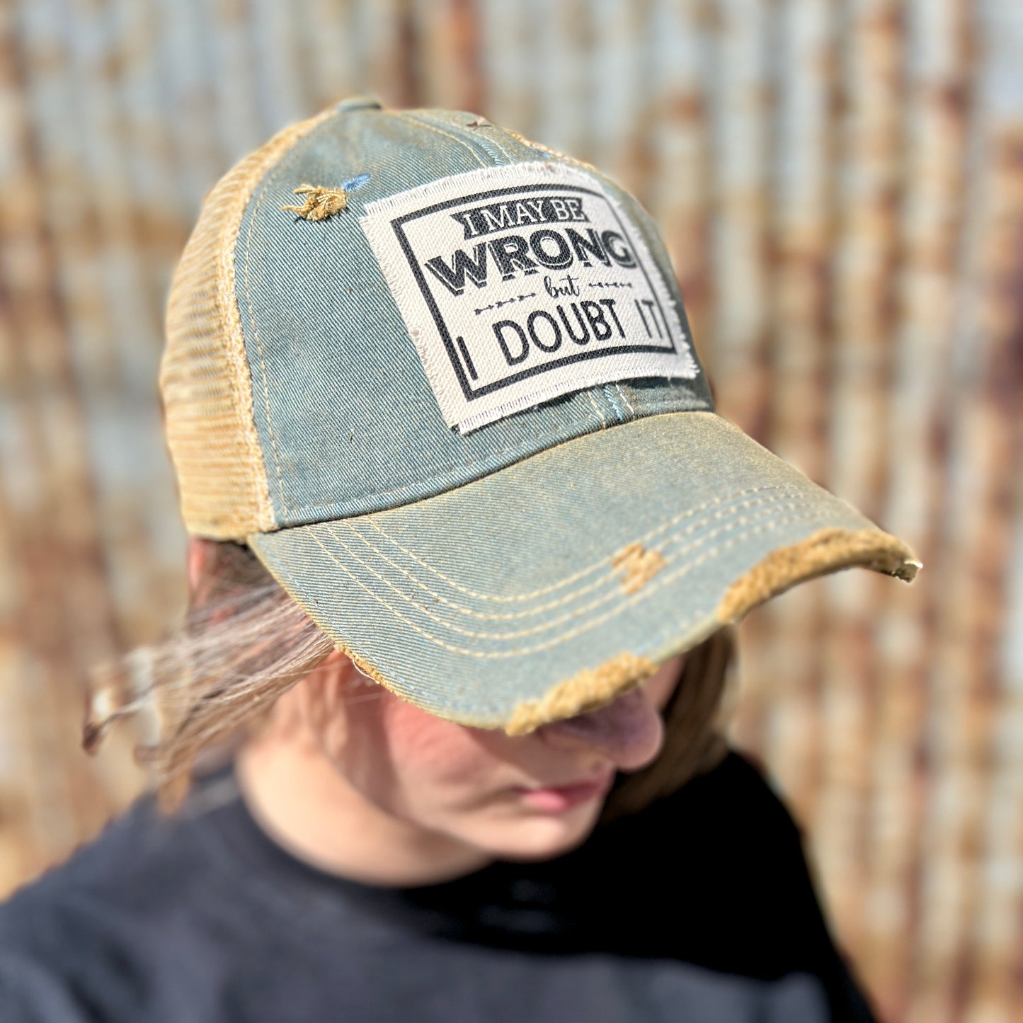 Denim Vintage Washed I May be Wrong but I Doubt It Baseball Cap