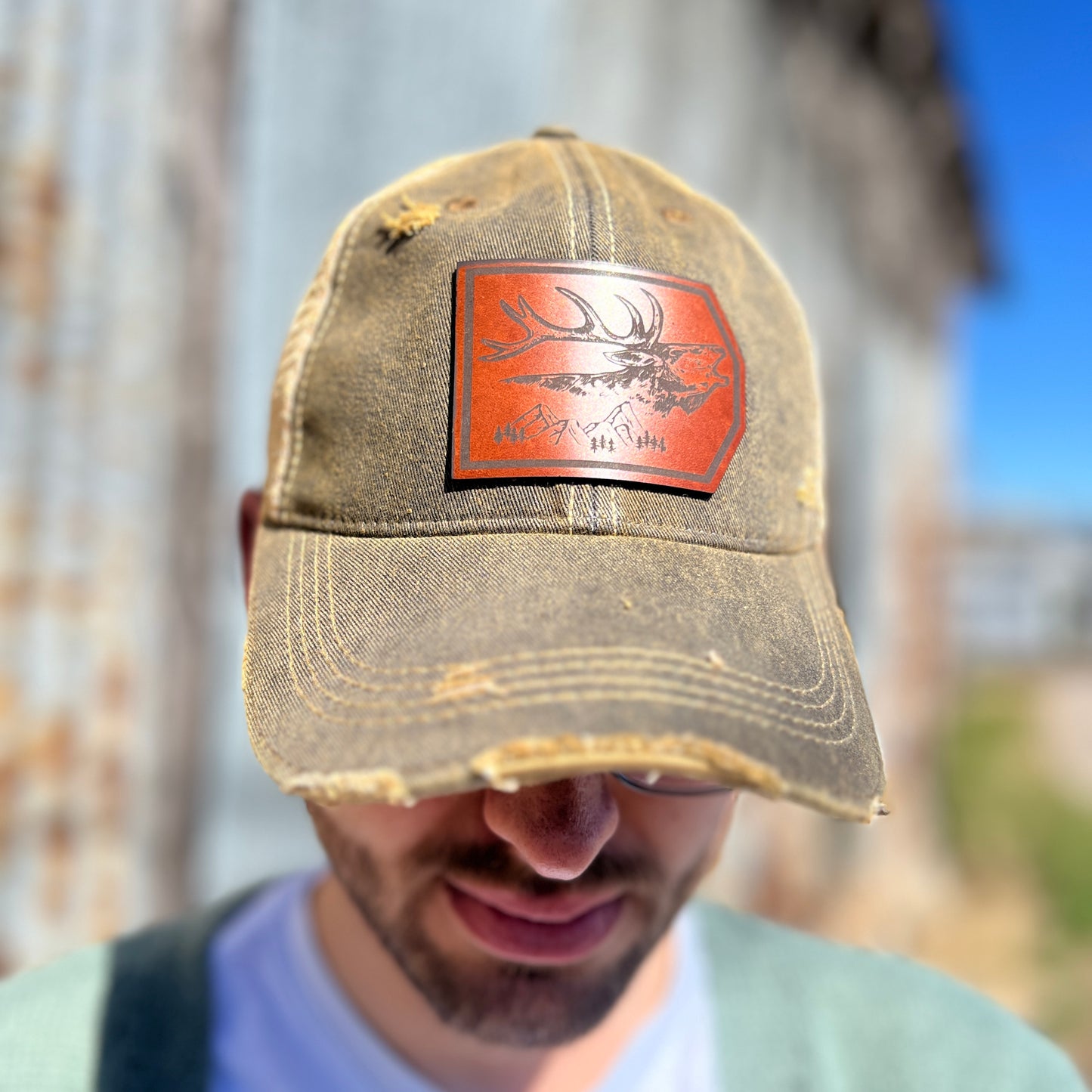 Vintage Washed Black Elk Baseball Cap