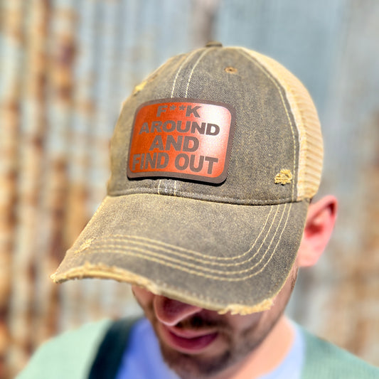 Vintage Washed Black F**k Around and Find Out Baseball Cap