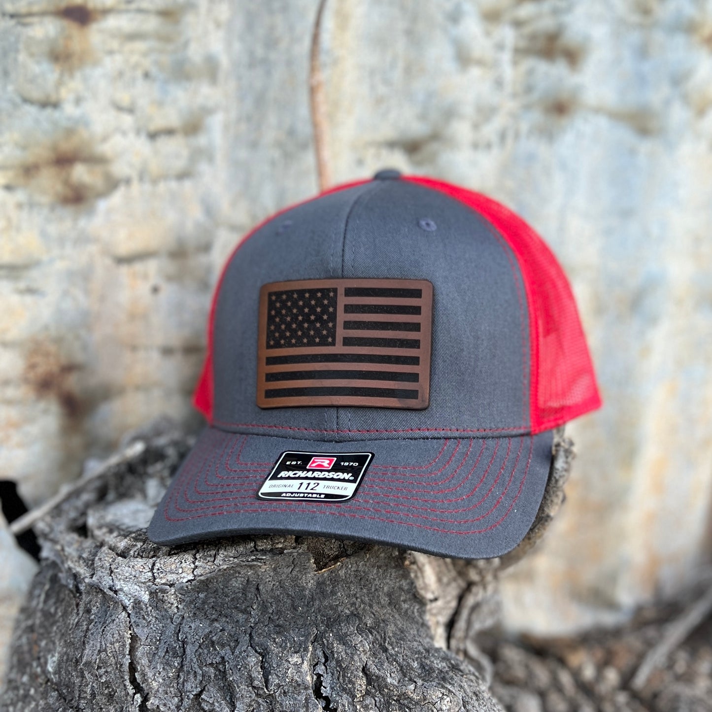 American Flag Charcoal Grey/Red Richardson 112