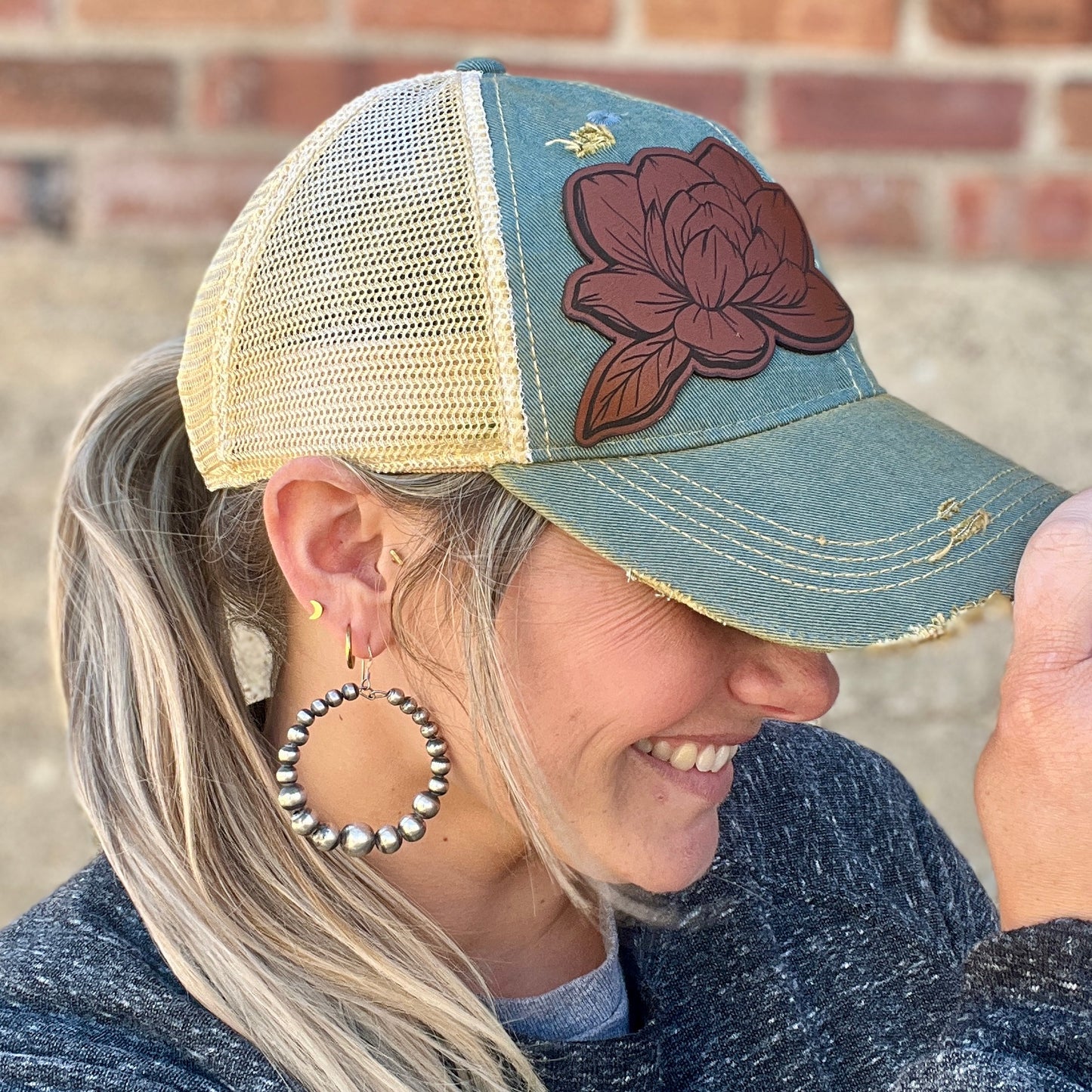 Magnolia Denim Vintage Washed Distressed Baseball Cap