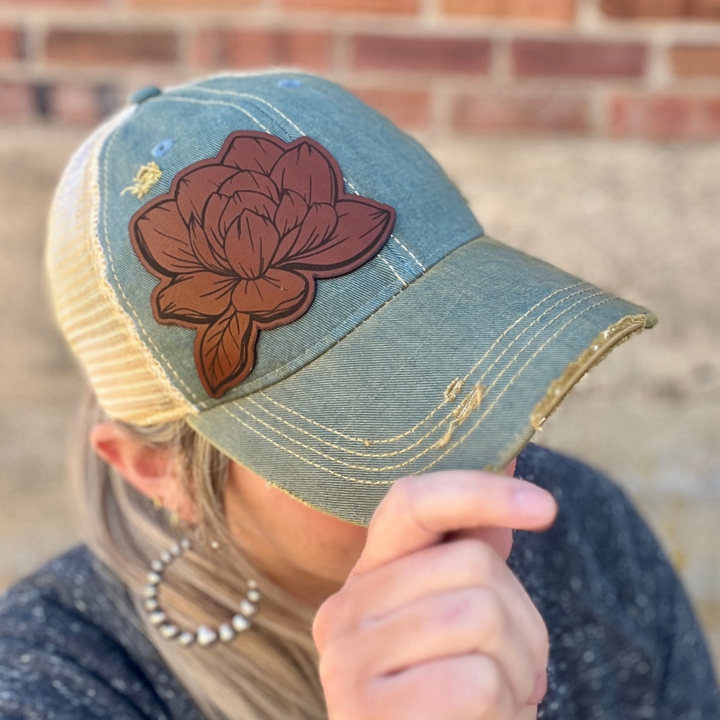 Magnolia Denim Vintage Washed Distressed Baseball Cap
