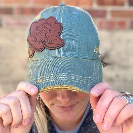 Magnolia Denim Vintage Washed Distressed Baseball Cap