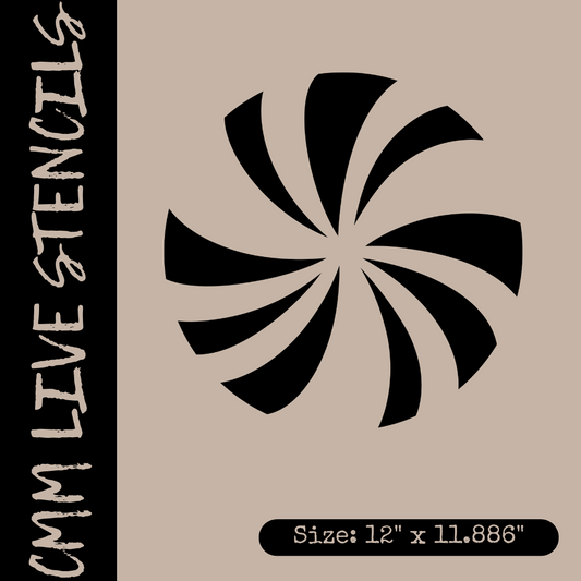 Peppermint Swirl Stencil