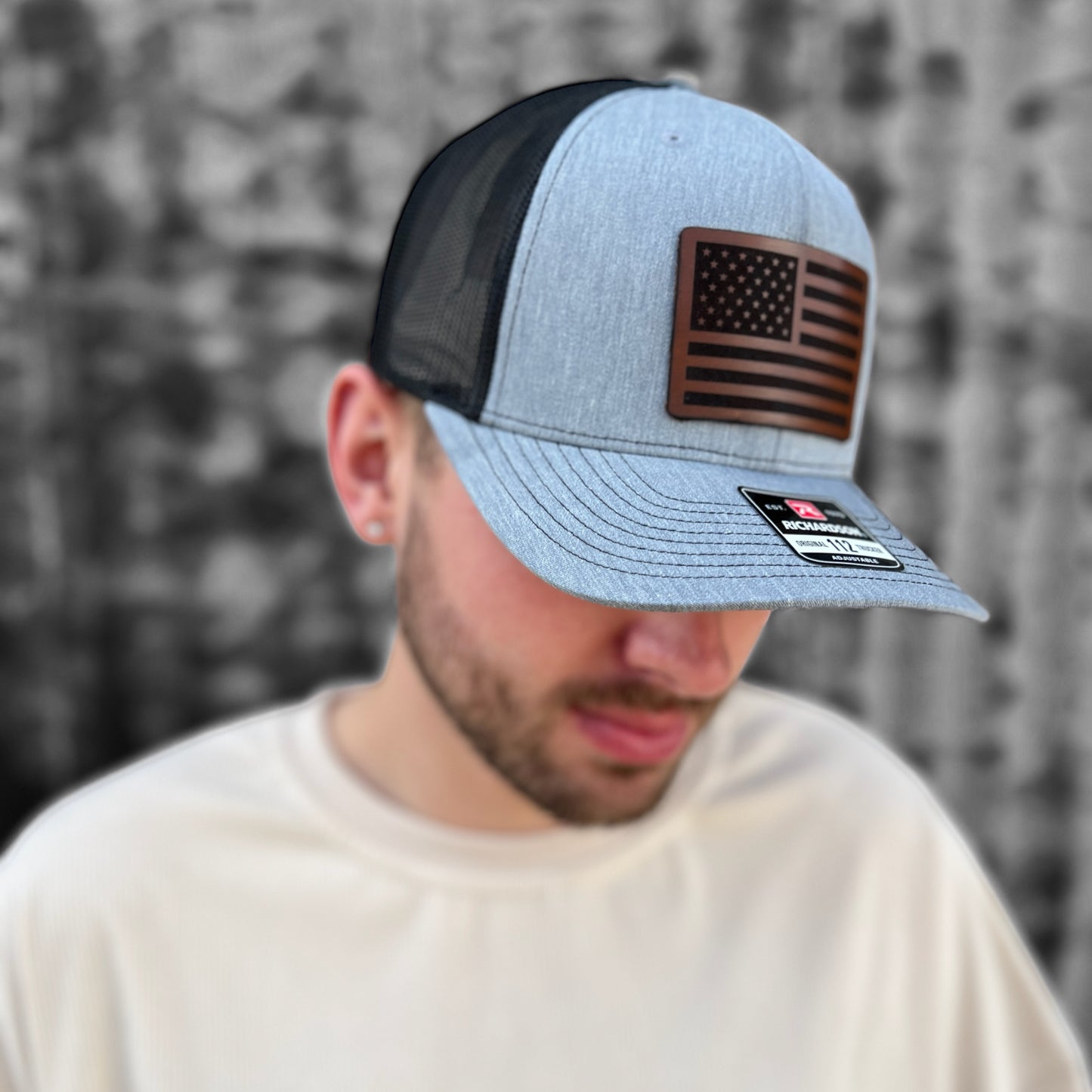 American Flag Heather Grey/Black Richardson 112