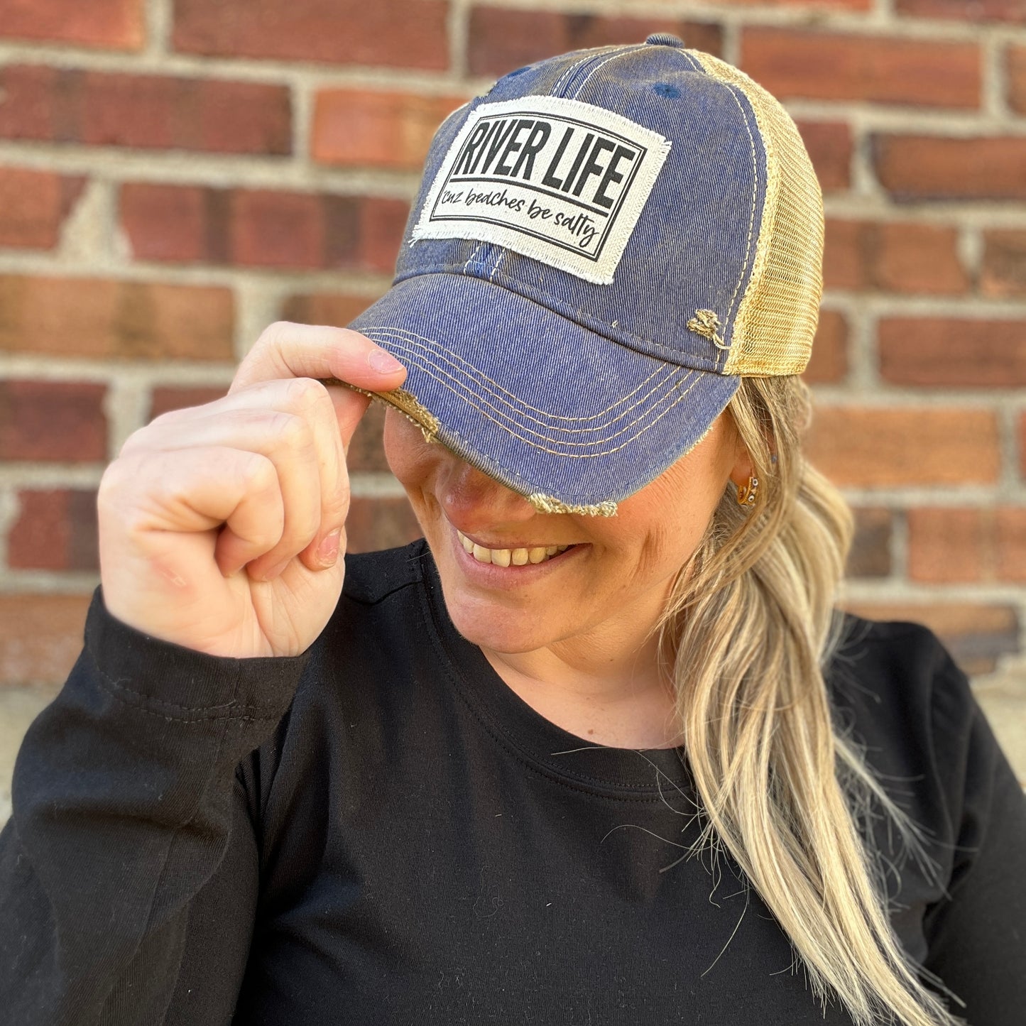 River Life Royal Vintage Washed Distressed Baseball Cap