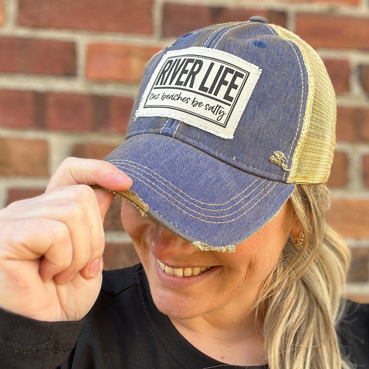 River Life Royal Vintage Washed Distressed Baseball Cap