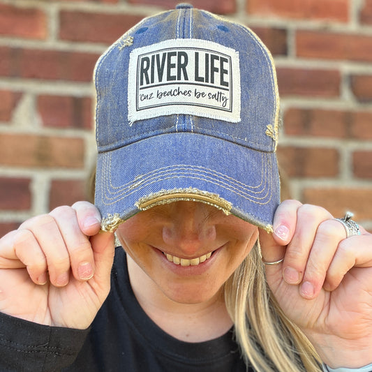 River Life Royal Vintage Washed Distressed Baseball Cap