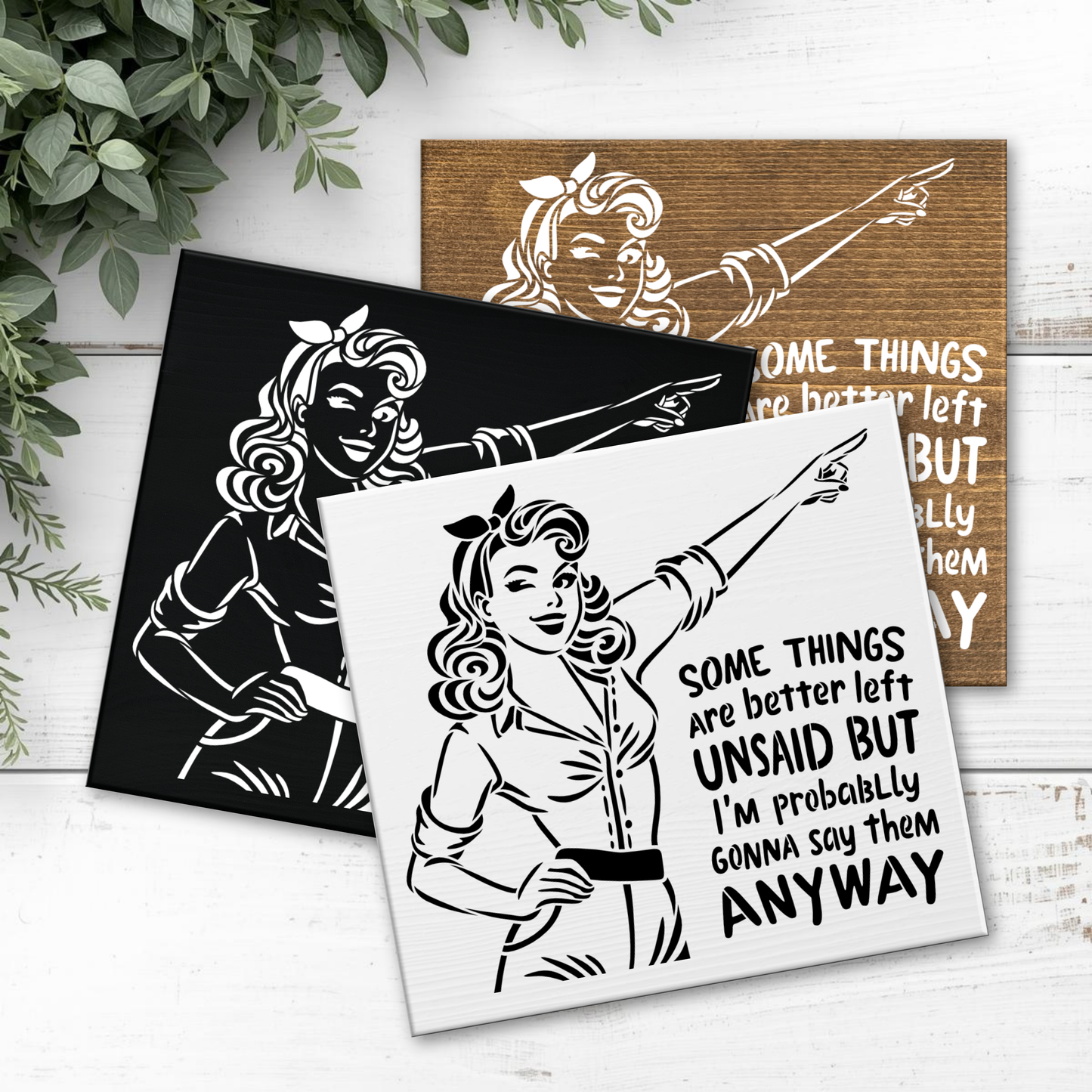 12x12 Vintage Mom Some Things Sign