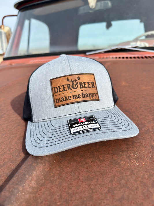 Deer & Beer Make Me Happy Richardson 112 Baseball Cap