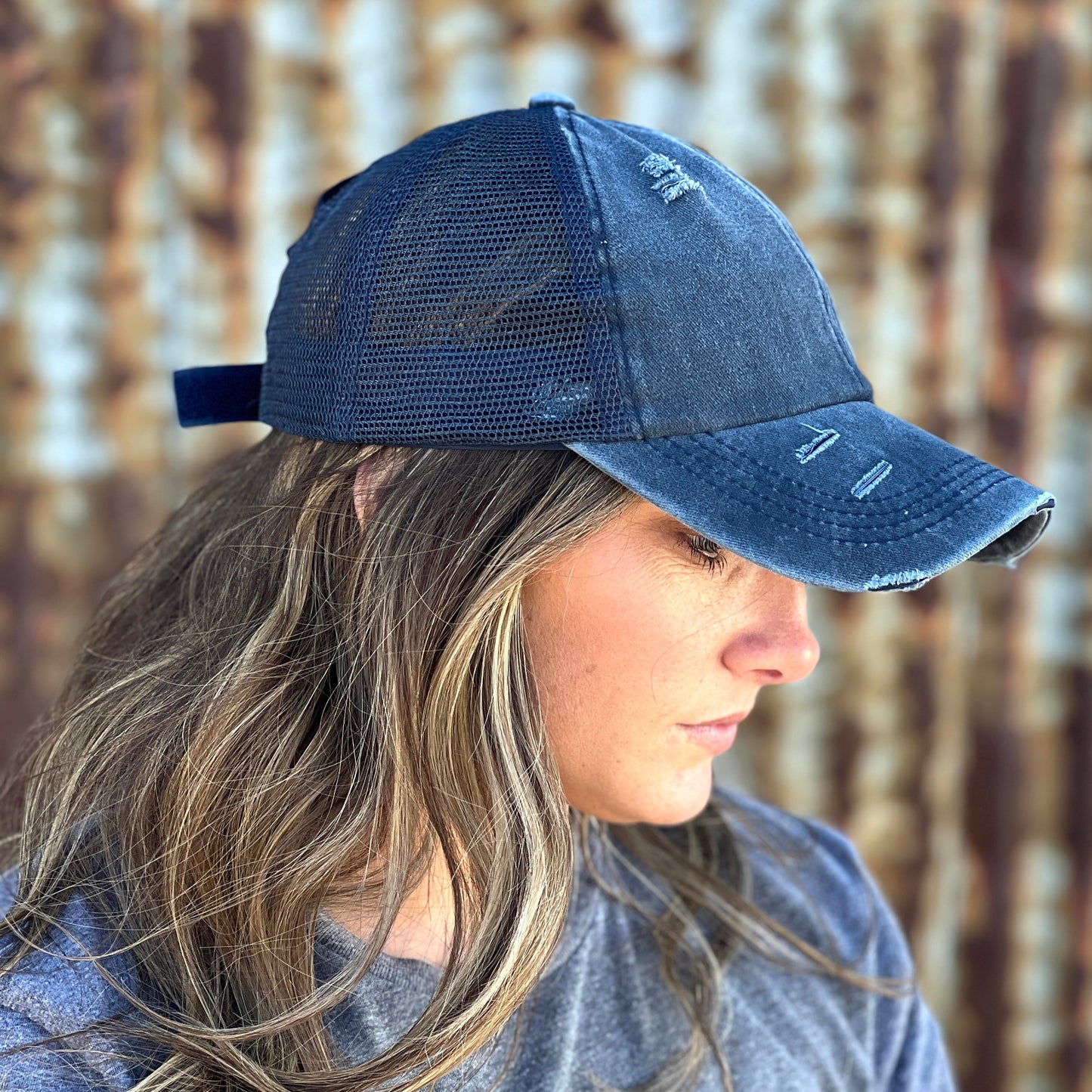 Warning The Girls are Drinking Again Navy Baseball Cap