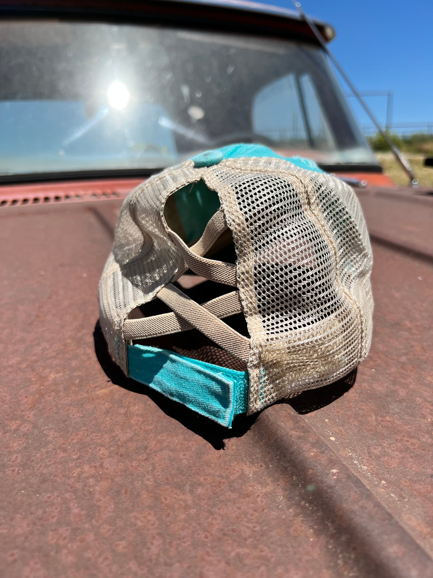 Paint Brush Teal Baseball Cap