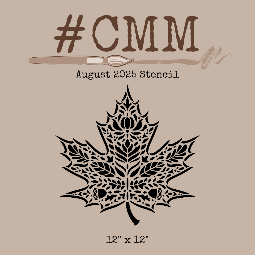 Folk Art Leaf 12" x 12"