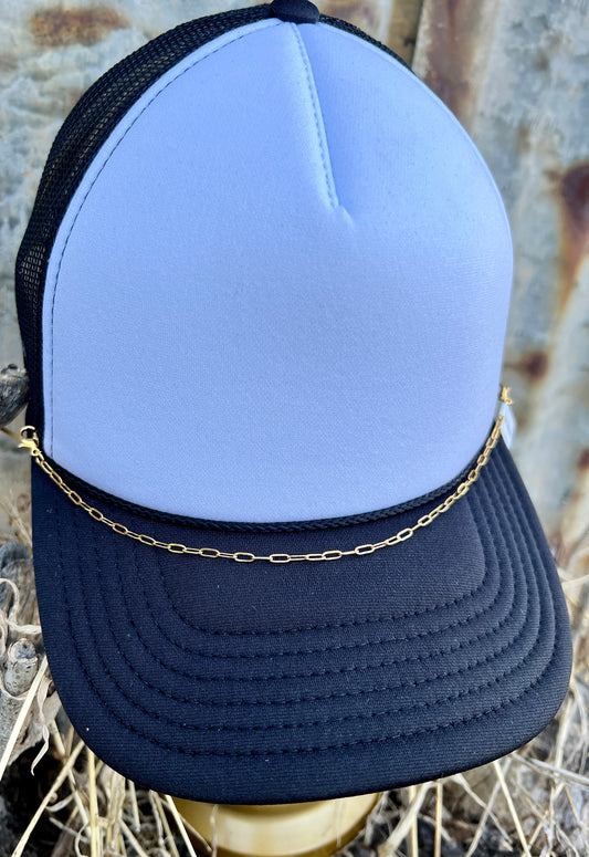 Single Strand Gold Link Hat Chain