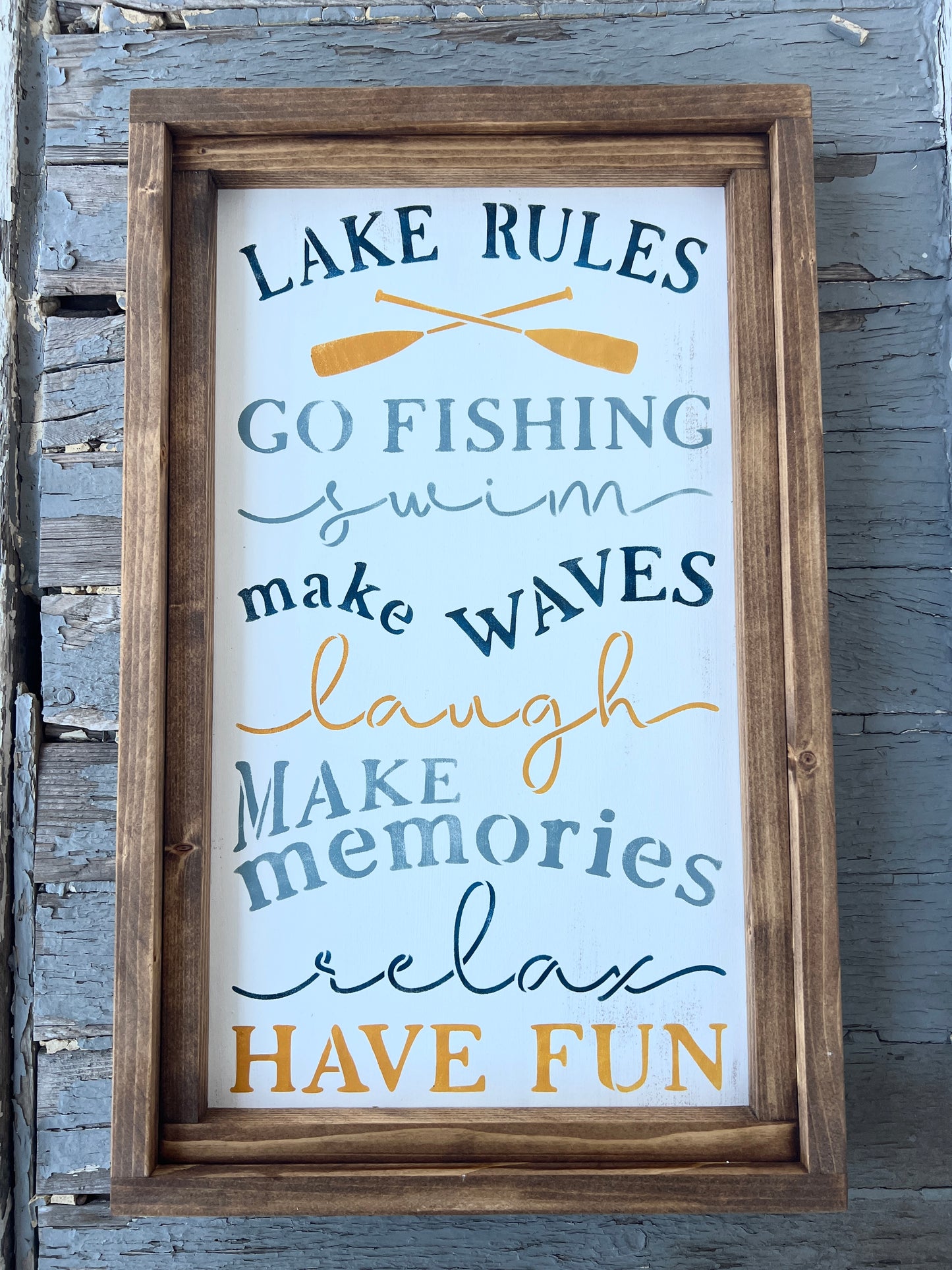 Lake Rules Sign