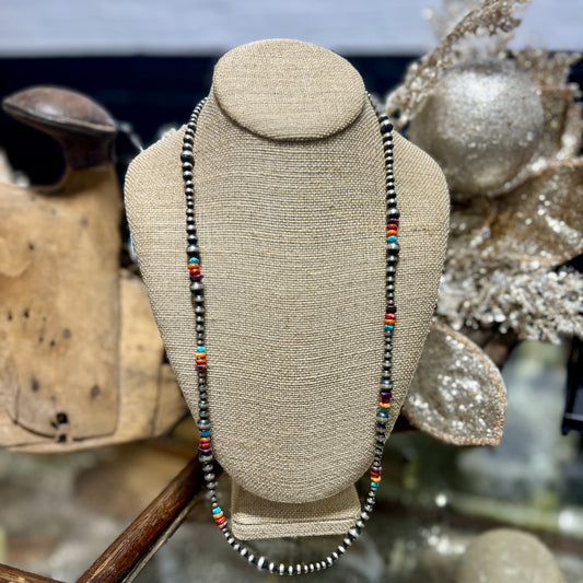 36 In Multi Stone Navajo Pearls