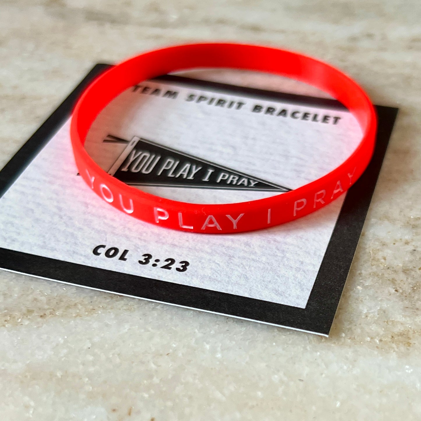 You Play I Pray Rubber Bracelet