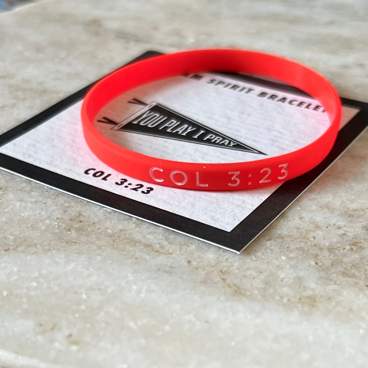 You Play I Pray Rubber Bracelet