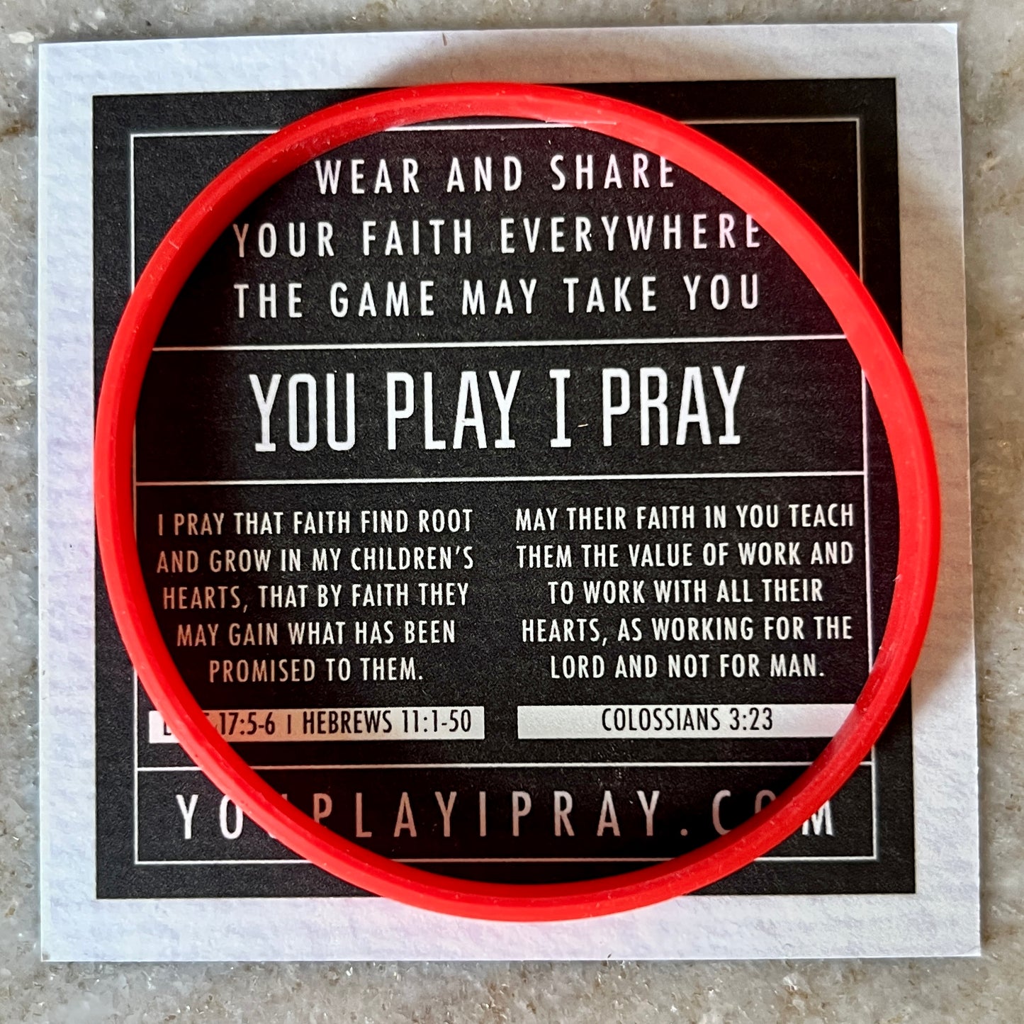 You Play I Pray Rubber Bracelet