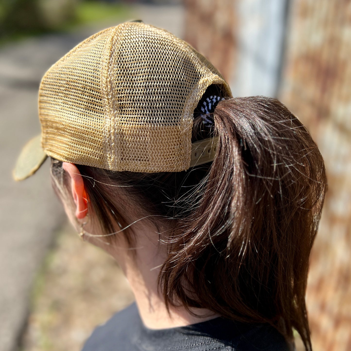 Brown Vintage Washed Blessed Mama Baseball Cap