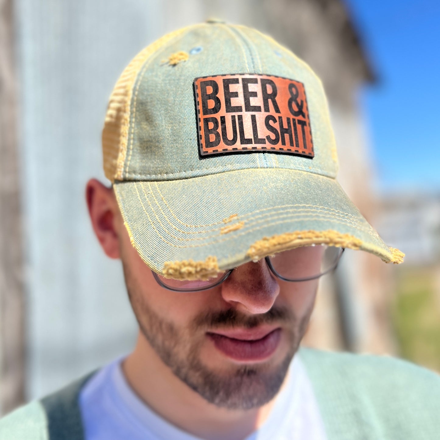 Denim Vintage Washed Beer & Bullshit Baseball Cap