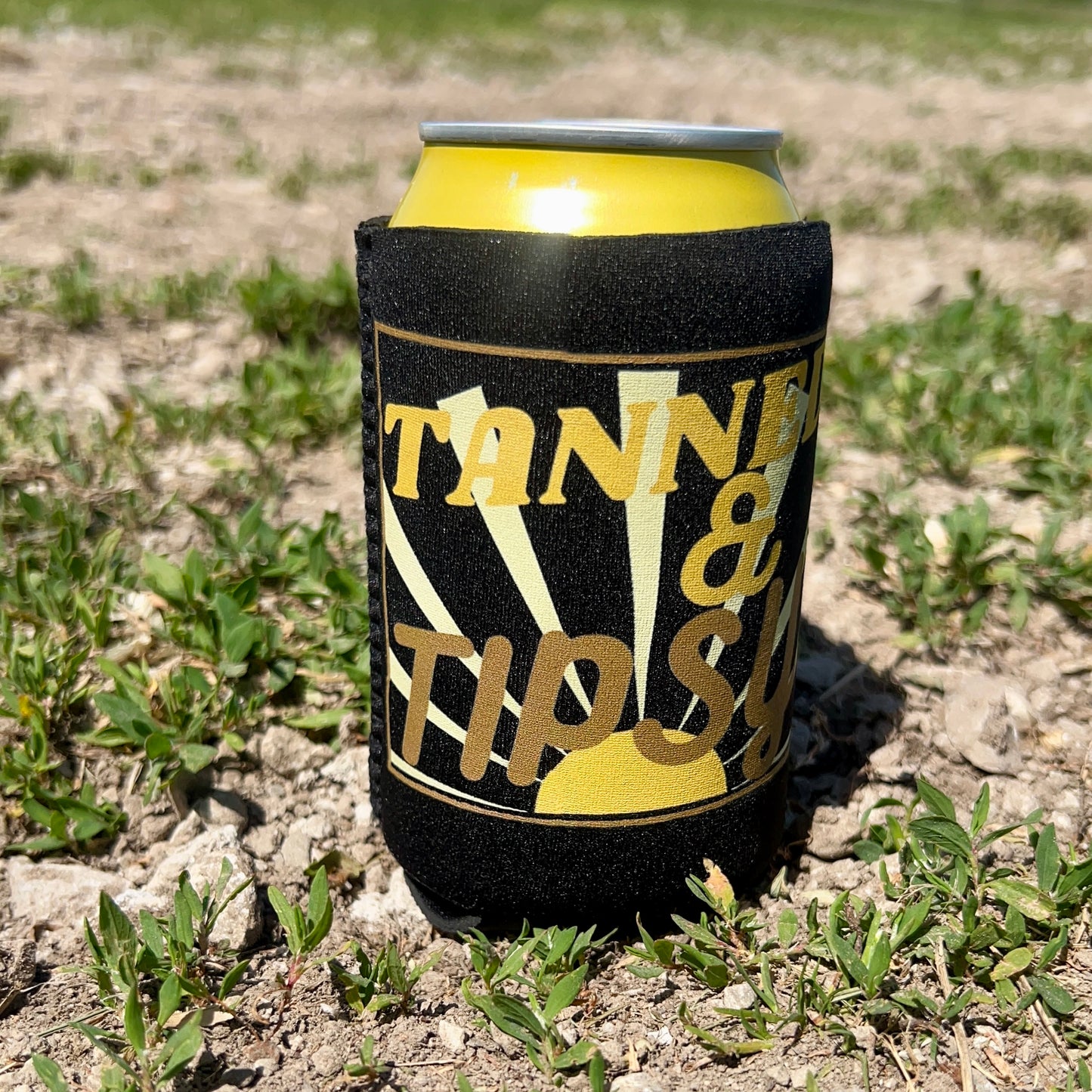 Tanned & Tipsy Regular Can Coozie