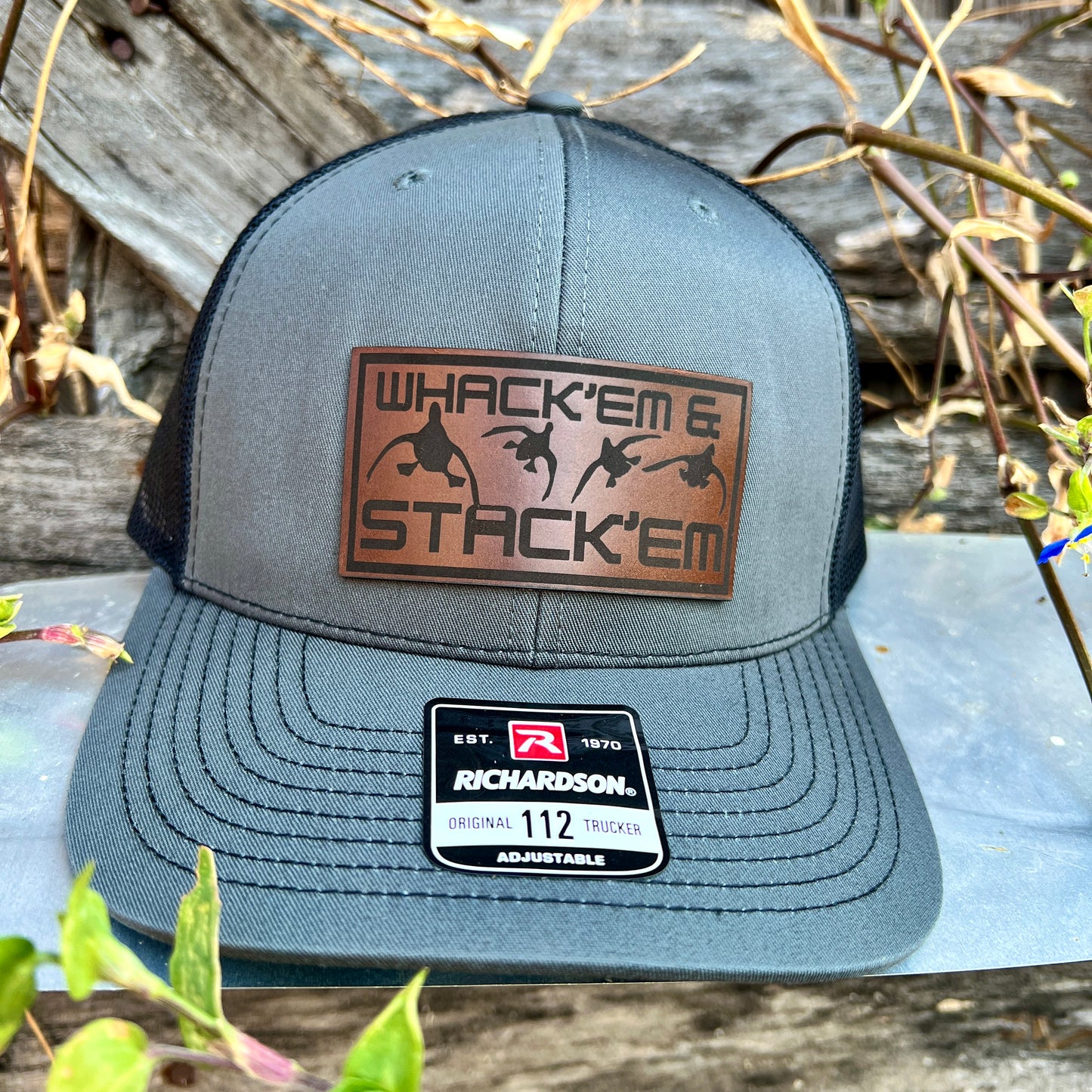 Whackem & Stackem Charcoal Grey/Black Richardson 112