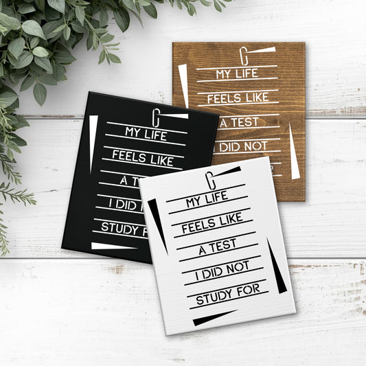 8x6 My Life feels like a Test Sign