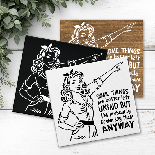 12x12 Vintage Mom Some Things Sign