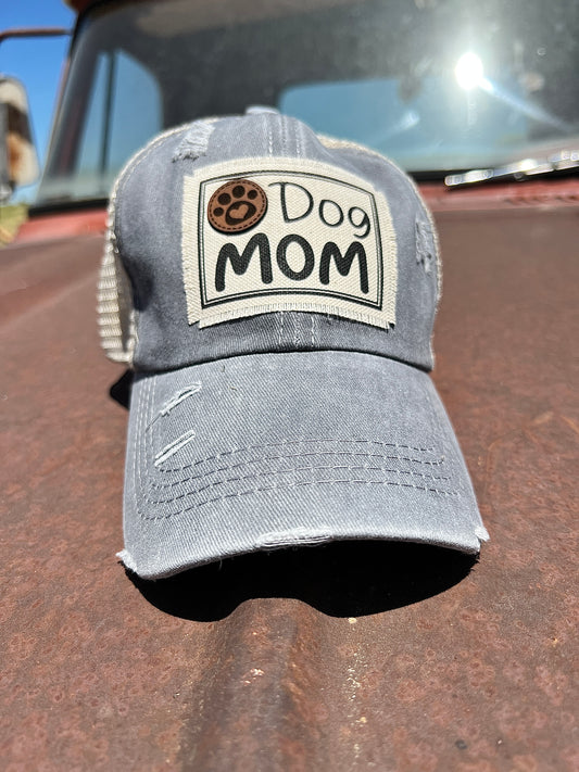 Dog Mom Grey Baseball Cap