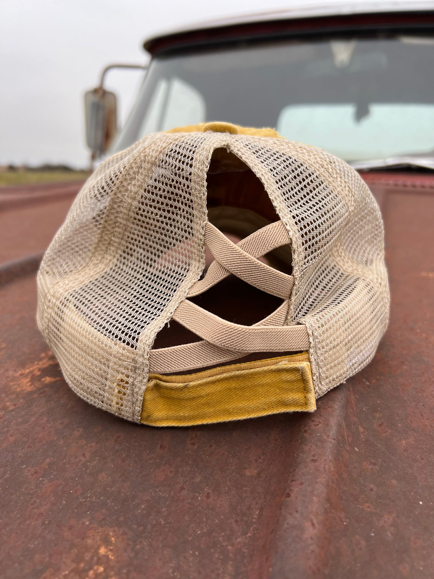 Mustard Distressed Cap